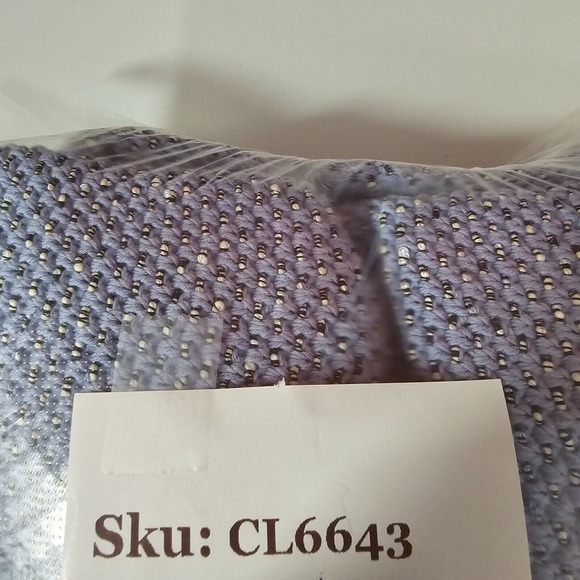 Talbots Womens Space Dyed Tweed Sweater Jacket Size 3X Blue Full Zip Peplum Hem - Picture 15 of 15